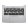 Carcasa superioara cu tastatura palmrest Laptop, Lenovo, IdeaPad 320-14IAP Type 80XQ, 5CB0N82229, AP13N000310, AM13N000100, DG421, argintie, layout US