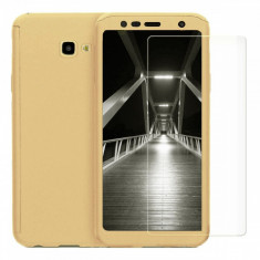 Husa 360 cu sticla inclusa Samsung J6 plus - Gold foto