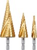 Set 3 Burghie Titan/Inox, Auriu - Masina Gaurit, Oem