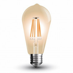 Bec LED cu filament, 4 W, 350 lm, soclu E27, 2200 K, alb cald, model edison foto