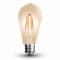 Bec LED cu filament, 4 W, 350 lm, soclu E27, 2200 K, alb cald, model edison