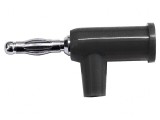 Mufă banană 4mm 15A 5kVDC neagră cupru beriliu