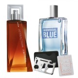 Cumpara ieftin Set apa de toaleta Attraction Awaken pentru El 100 ml, apa de toaleta Individual Blue 100 ml, card multifunctional de supravietuire, otel inoxidabil, Avon