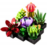 Contructie 3D, plante suculente 9 specii independente, 770 piese, multicolor