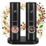 Set 2 rasnite electrice pentru sare si piper Zortiva, negre