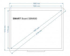 Tabla interactiva SMART Board SBM680 4:3, 195 cm, Dual Touch | Okazii.ro