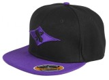 Șapcă Snapback Pegas Sacrifice Originală, Neagră cu Mov, L&acirc;nă &amp; Acrilic, Broderie Premium