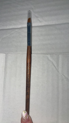 Pensula cu varf diagonal unghii, pentru aplicare gel UV, Nr. 6 foto