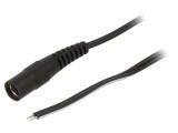 Cablu DC 5,5/2,1 Negru 0,5m, WEST POL