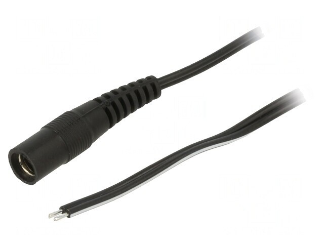 Cablu DC 5,5/2,1 Negru 0,5m