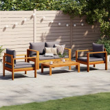 Set canapele de gradina cu perne, 4 piese, lemn masiv de acacia GartenMobel Dekor, vidaXL