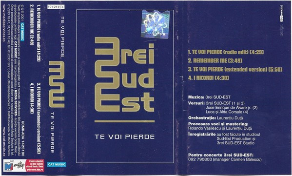 Casetă audio 3rei Sud Est ‎– Te Voi Pierde, originală, Casete audio, cat  music | Okazii.ro