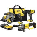 Set Scule Electrice STANLEY FATMAX V20 de 18V, 4 buc., 4,0 Ah HardWork ToolsRange