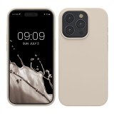 Husa Kwmobile pentru Apple iPhone 15 Pro Max, Crem, Silicon, KWM000020CD012C, Carcasa