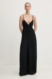 Hollister Co. salopeta culoarea negru, cu decolteu in v, KI359-5029