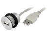 Soclu USB Har-Port &Oslash;22mm Argintiu IP20