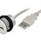 Soclu USB Har-Port &Oslash;22mm Argintiu IP20