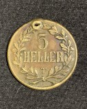 Moneda 5 heller 1916 Africa orientala Germană