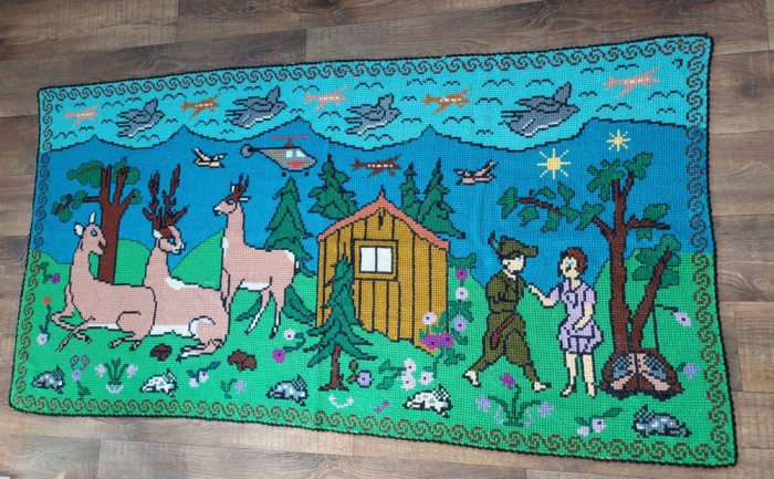 ** Peretar vechi carpeta taraneasca populara cusatura Maramures anii 60-70