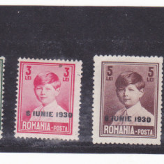 ROMANIA 1930 MIHAI I Supratipar 8 IUNIE 1930 MNH / MLH