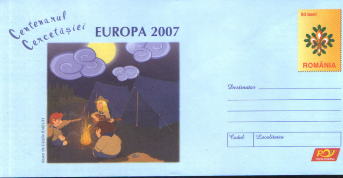 Intreg pos plic nec 2007 - Centenarul Cercetasiei - Europa 2007