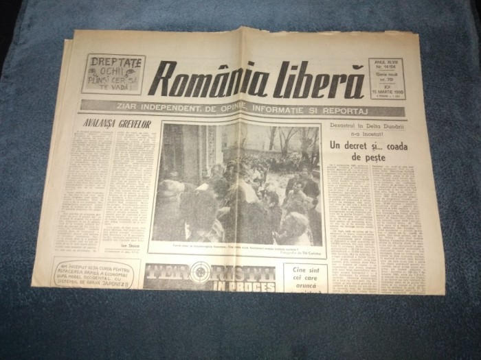 ZIARUL ROMANIA LIBERA 15 MARTIE 1990