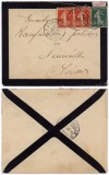 France 1920 Mourning Cover to Switzerland - Railroad Grenoble a Chambery DB.211