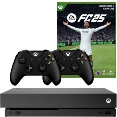 Consola Microsoft Xbox One X, 1TB, NEGRU + 2 Controllere Second-Hand + Joc Ea Sports Fc 25