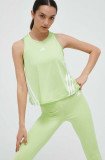 Adidas Performance top de antrenament Hyperglam culoarea verde