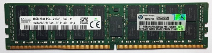 Memorie server HP SK Hynix HMA42GR7AFR4N-TF 16GB-PC4-DDR4-2133 PN 752369-081/774172-001 Hewlett-Packard