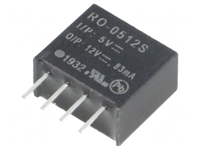 Convertor DC/DC 1W 5V la 12V 83mA SIP4 foto