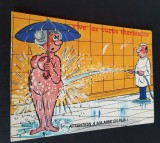 Carte poștală vintage umoristică franțuzească -Vive les cures thermales, anii &#039;70, colecție rară, Circulata, Franta, Printata