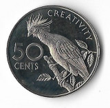 Moneda 50 cents 1976 - Guyana, PROOF, tiraj: 28000, 35,5 mm, Africa, Cupru-Nichel