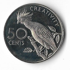 Moneda 50 cents 1976 - Guyana, PROOF, tiraj: 28000, 35,5 mm