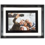 Rama foto decorativa din plastic, Neirini, Negru, 22 x 17 cm