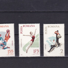 ROMANIA 1965 LP 616 SPARTACHIADA SERIE MNH