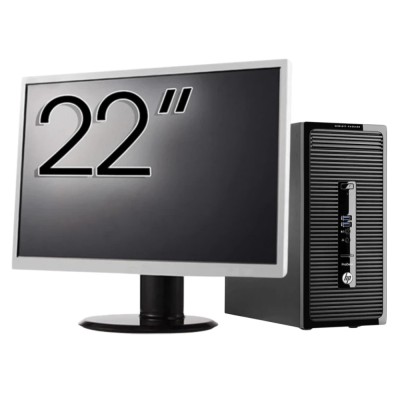 Pachet Calculator Second Hand HP ProDesk 490 G3 Tower, Intel Core i5-6400 2.70GHz, 8GB DDR3, 500GB HDD, DVD-ROM + Monitor 22&amp;amp;quot; NewTechnology Media foto
