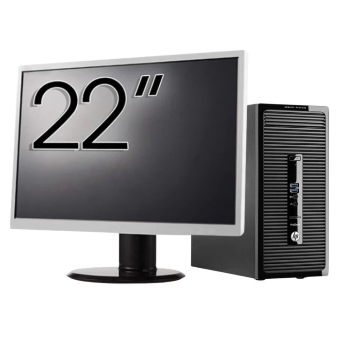 Pachet Calculator Second Hand HP ProDesk 490 G3 Tower, Intel Core i5-6400 2.70GHz, 8GB DDR3, 500GB HDD, DVD-ROM + Monitor 22&amp;quot; NewTechnology Media