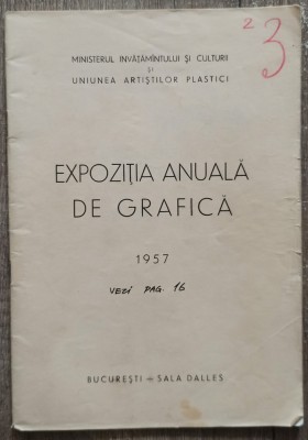 Expozitia anuala de grafica 1957// semnatura Bogdan Gheorghiu foto