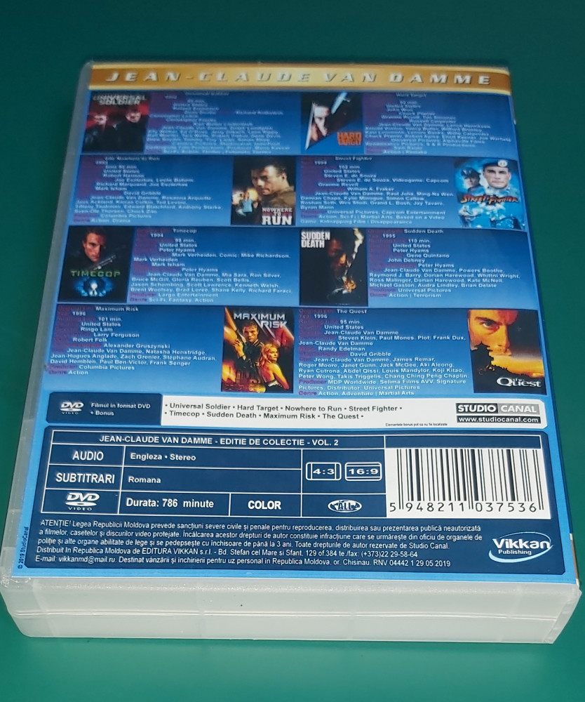 Jean-Claude Van Damme Collection vol. 2 - 8 DVD - subtitrat romana |  Okazii.ro