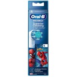 Capete de periuta de dinti, Oral-B, Pro Kids, Spiderman, 4 buc