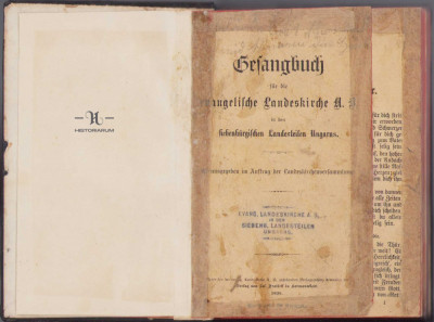 HST C91 Gesangbuch fur die Evangelische ... in den Siebenburgischen ... 1898 foto