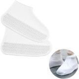 Husa incaltaminte, flippy, impermeabila, antiderapanta, din latex, 13 x 13 x 2 cm, marime l 41-47 cm, alb