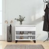 Pantofar, alb extralucios, 70x36x60 cm, lemn prelucrat