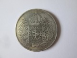 Cumpara ieftin Rara! Brazilia 1000 Reis 1850 aUNC argint .917 cu patina frumoasa,regele Pedro II,diametrul=30 mm,greutate=12,73 grame, America Centrala si de Sud