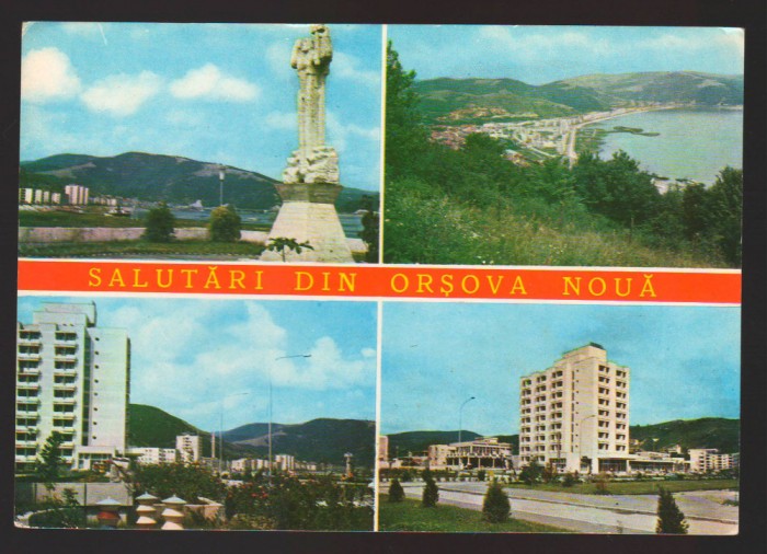 CPIB 22973 - CARTE POSTALA - SALUTARI DIN ORSOVA NOUA, MOZAIC, NECIRCULATA