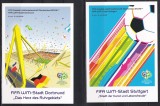 Germania 2006 - Cupa Mondială de Fotbal, Germania - Cel 12 Orașe gazdă, 12 Carti postale nescrise, 6 POZE, SET COMPLET, Nestampilat