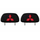 Set 5 huse tetiere negre, pentru gama auto MITSUBISHI