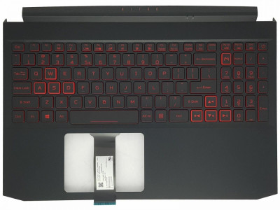 Carcasa superioara cu tastatura palmrest Laptop, Acer, Nitro 5 AN517-55, 6B.Q7KN2.033, cu iluminare, pentru GTX 1650, layout US foto