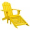 Scaun de gradina Adirondack cu otoman galben lemn masiv brad